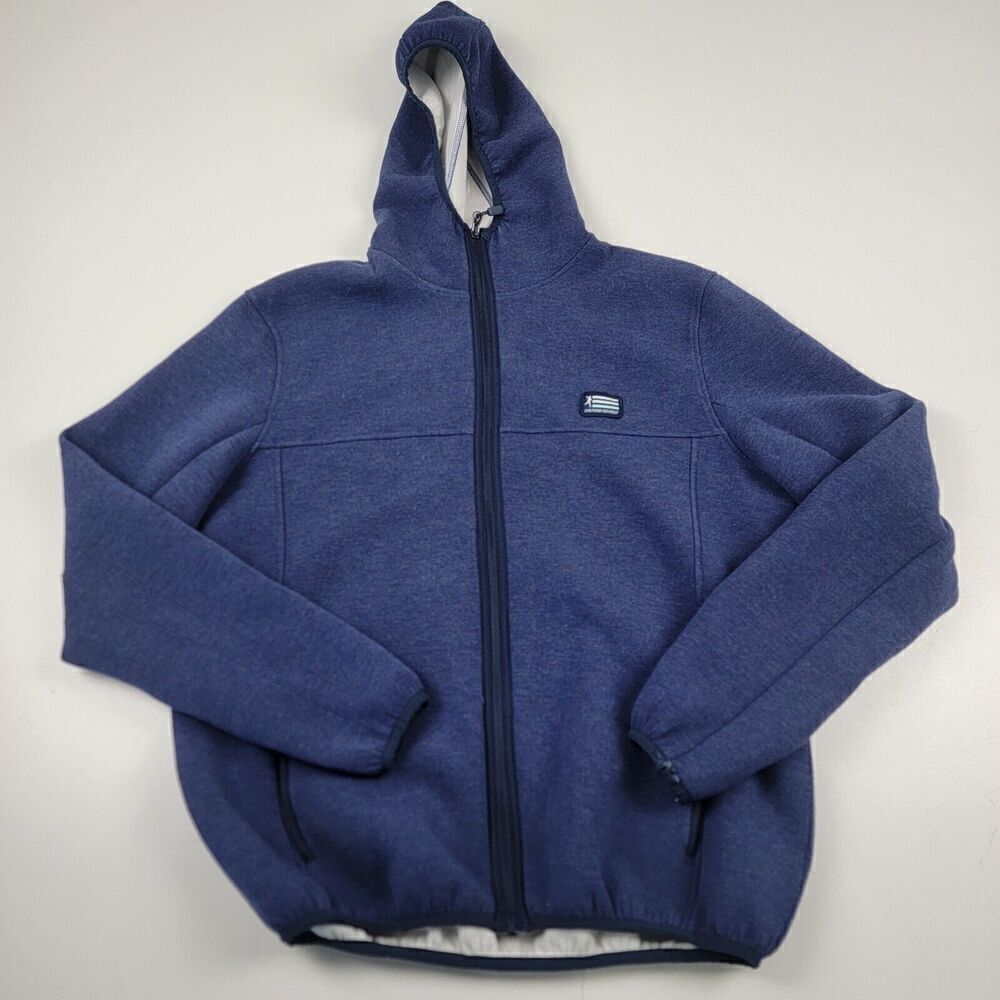Men's Live Forever Golf LFG My Morning Jacket Fleece Hoodie Blue Sz Large Zip Up